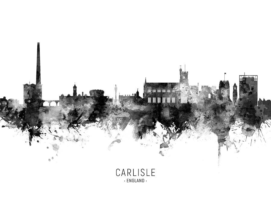 Skyline Digital Art - Carlisle England Skyline #9 by Michael Tompsett