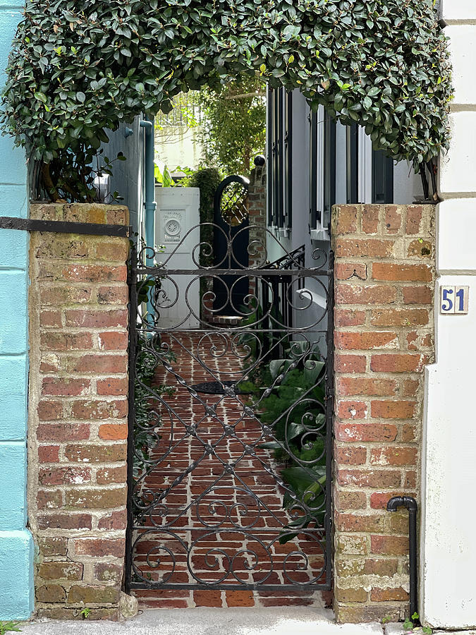 Charleston Wrought Iron Garden Gate, South Carolina #9 Photograph by Dawna Moore Photography