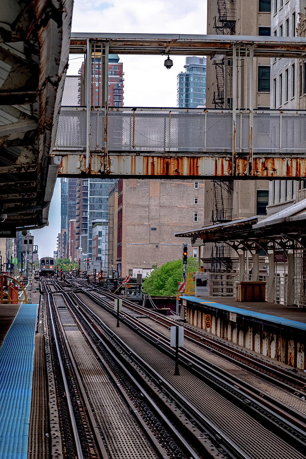 Chicago City Subway Station And Train Scenes Photograph