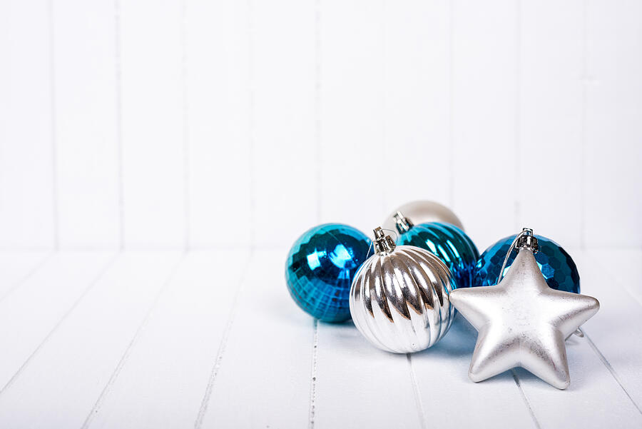 Christmas decoration over white background - selective focus, copy space #9 Photograph by DiyanaDimitrova