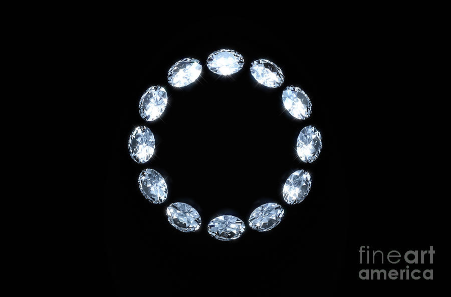 Circle Array Of Diamonds Digital Art