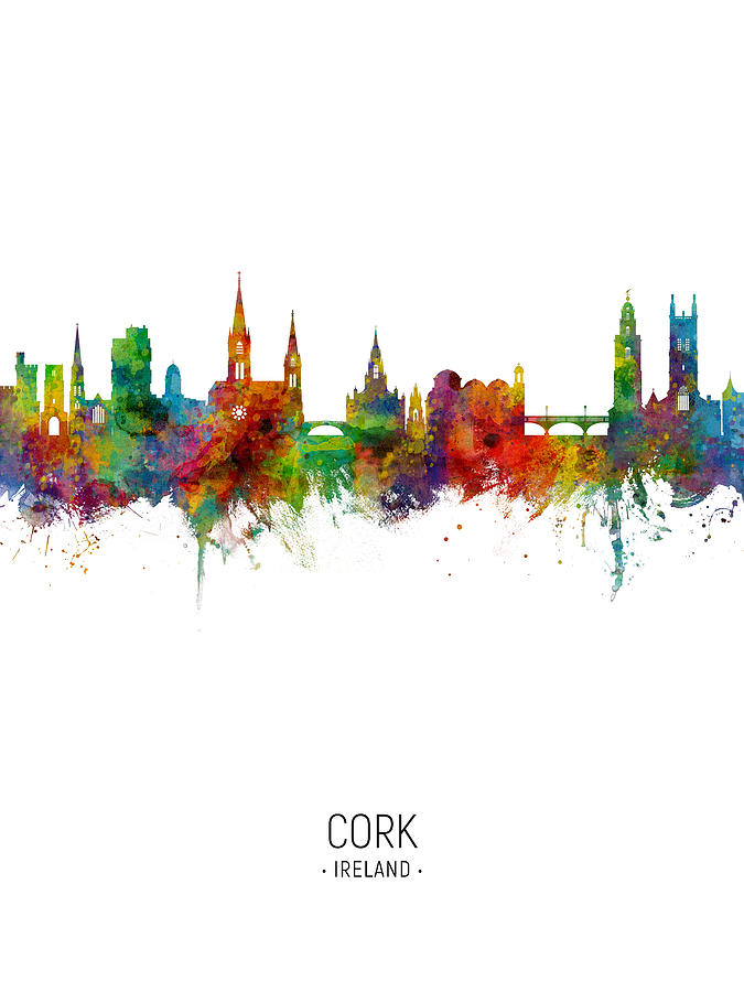Cork Ireland Skyline #9 Digital Art by Michael Tompsett