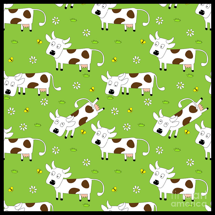 Cow Pattern Cow Spots Farm Farmer Animal Milk Digital Art by Mister Tee ...