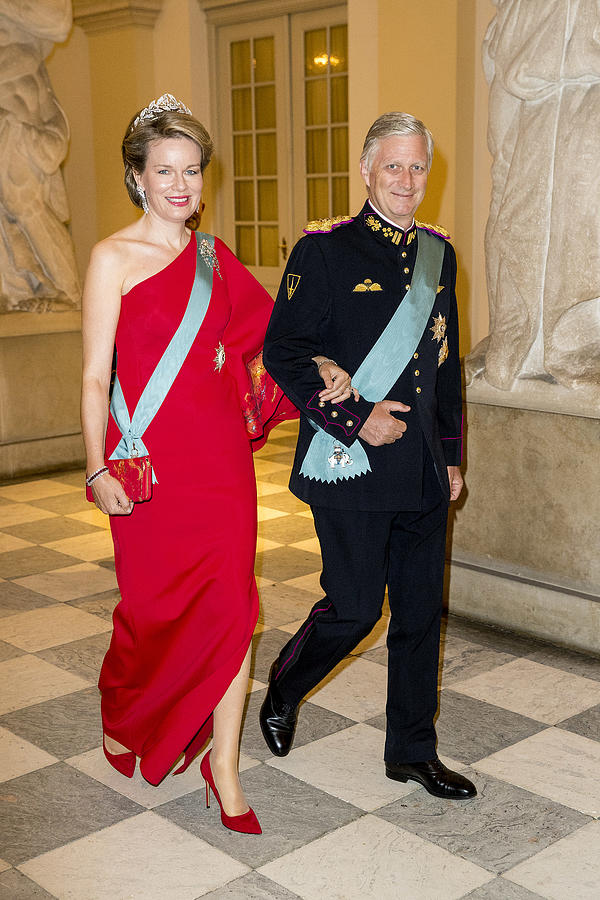 Crown Prince Frederik of Denmark Holds Gala Banquet At Christiansborg Palace #9 Photograph by Patrick van Katwijk