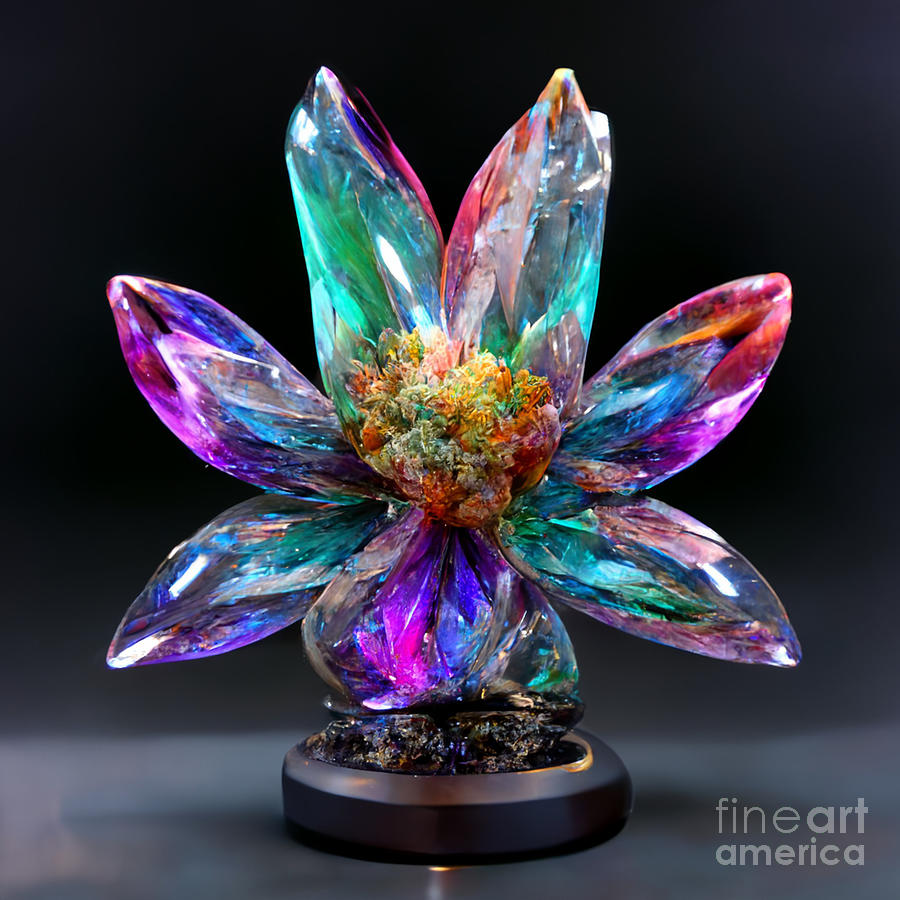 Crystal Flower #9 Digital Art by Kristina Mit
