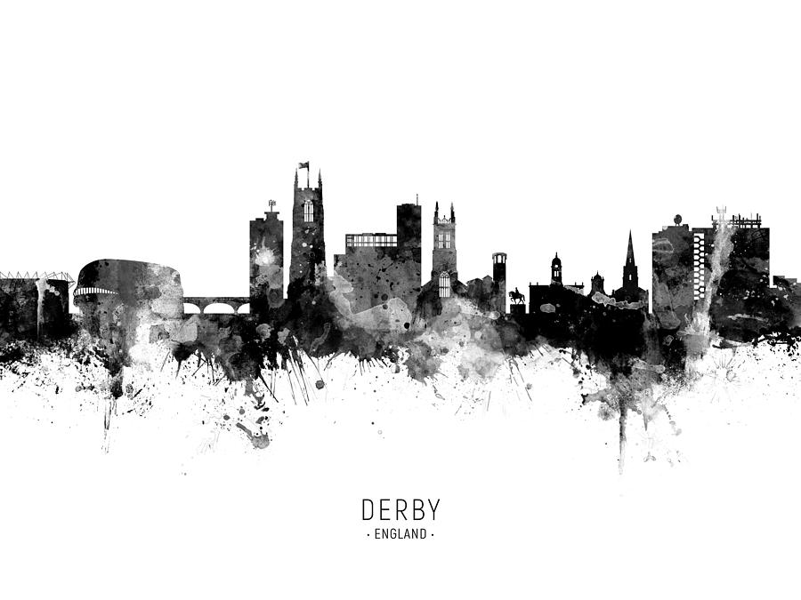 Derby England Skyline #9 Digital Art by Michael Tompsett