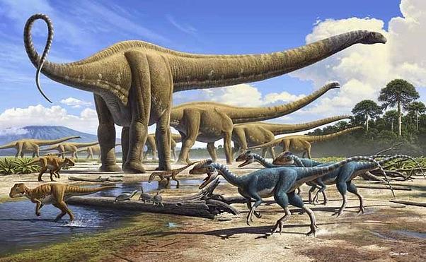 Dinosaur Came In A Diverse Group Look Of Reptiles On The Earth Between ...