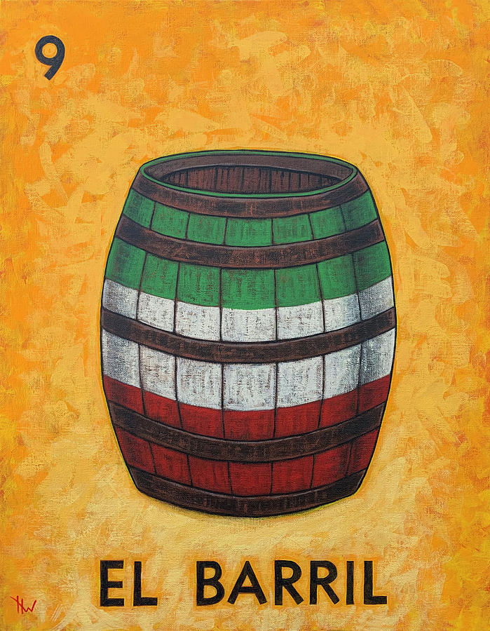 9 El Barril Painting by Holly Wood