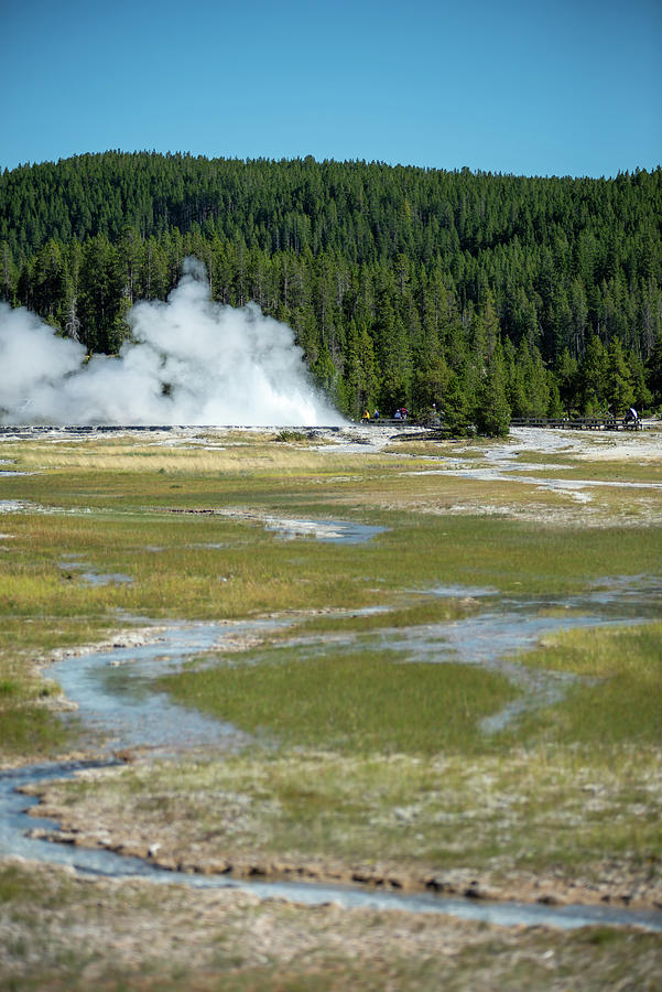 Eruption of Old Faithful geyser at Yellowstone Nationl park #9 Photograph by Alex Grichenko