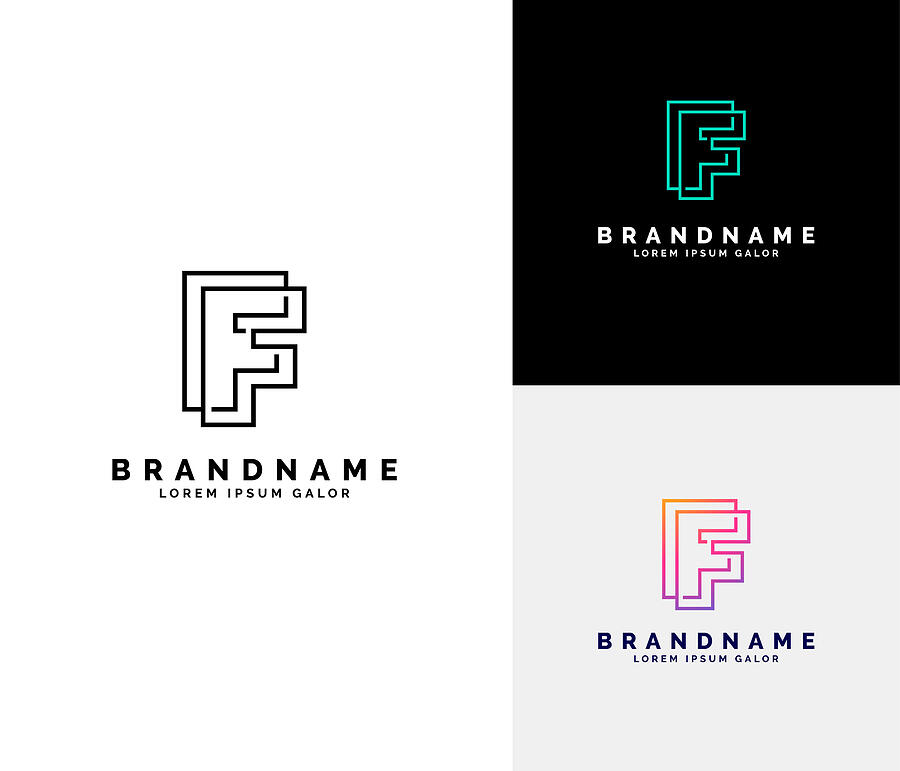 F Logo set #9 Drawing by Exdez F Logo set #9 Drawing by Exdez