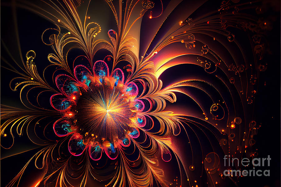 Series Digital Art - Fireworks magic #9 by Sabantha