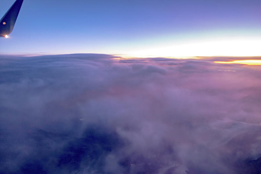 Flying Over Rockies In Airplane From Salt Lake City At Sunset #9 Photograph by Alex Grichenko
