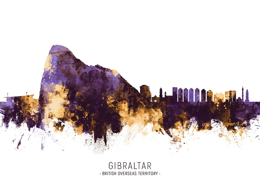 Gibraltar Skyline #9 Digital Art by Michael Tompsett