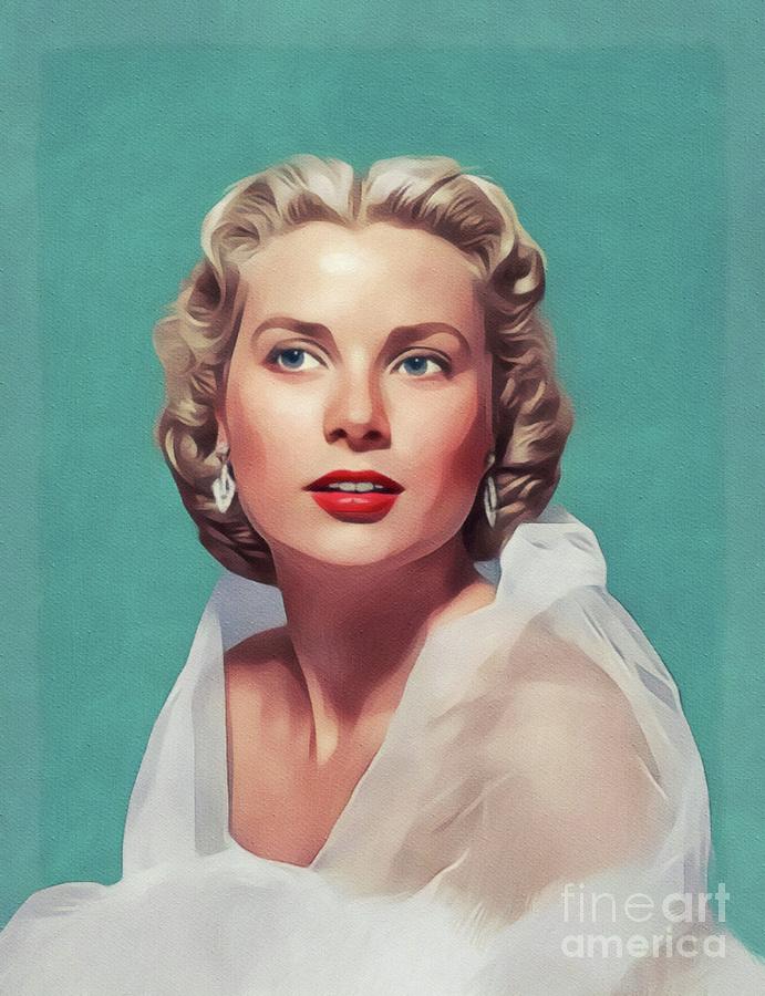 Grace Kelly, Vintage Actress #9 Painting by Esoterica Art Agency