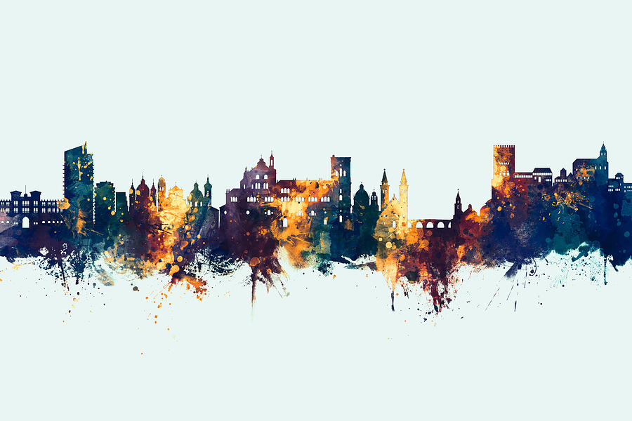 Granada Spain Skyline #9 Digital Art by Michael Tompsett