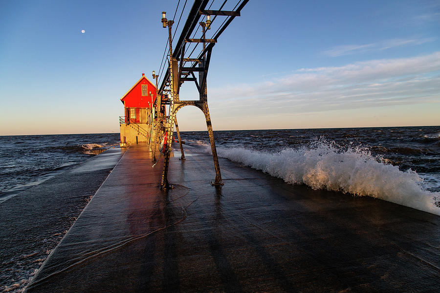 Grand Haven Pier and Lighthouse in Michigan #9 Photograph by Eldon McGraw