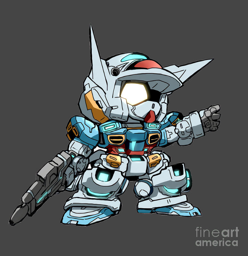 Gundam Digital Art by Casey Stone - Pixels