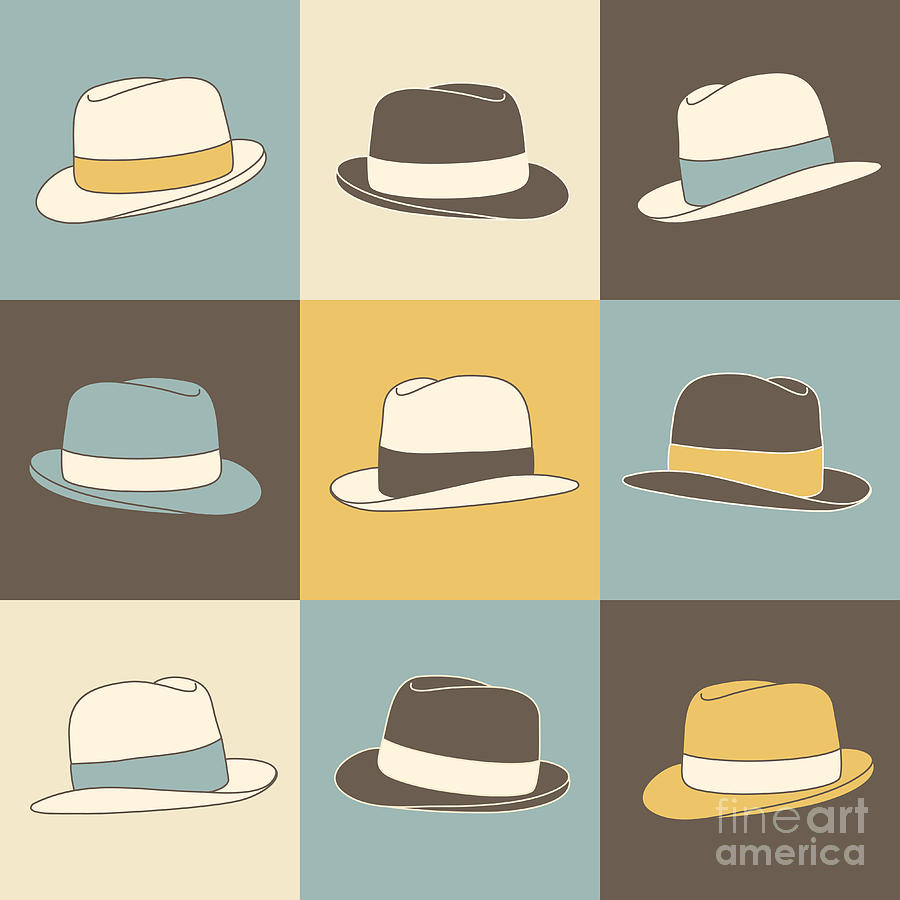 9 Hats Digital Art by Cu Biz