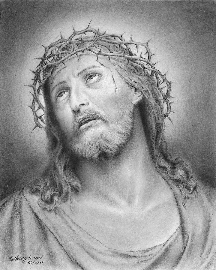 Jesus Drawing by Ust Art - Fine Art America