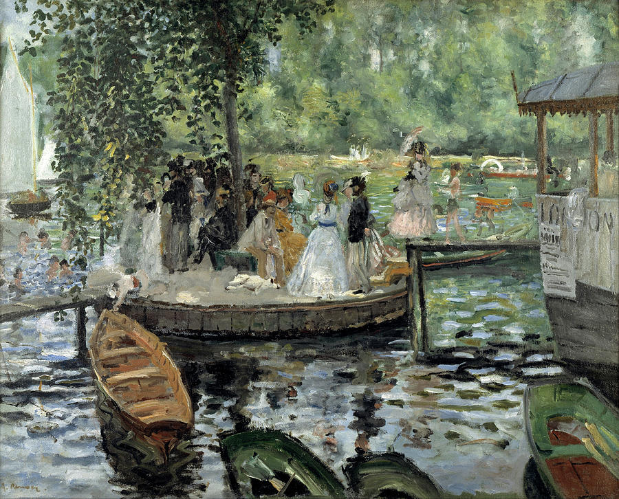La Grenouillere #9 Painting by Pierre-Auguste Renoir