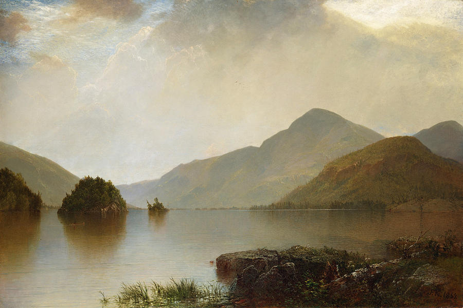 John Frederick Kensett Painting - Lake George #9 by John Frederick Kensett
