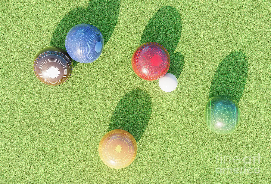 Lawn Bowls On Green Grass Digital Art by Allan Swart - Fine Art America