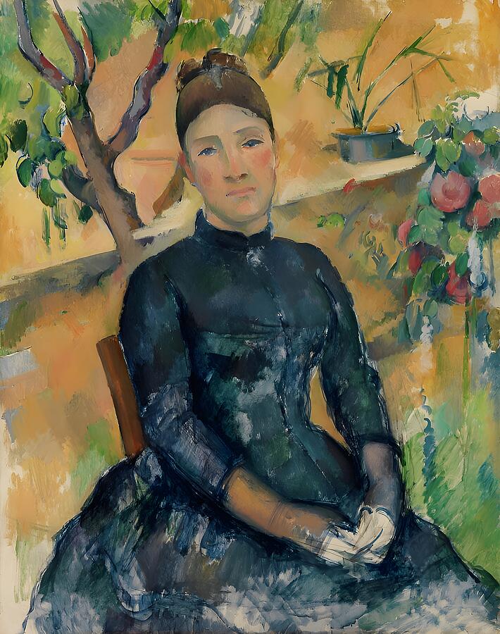 Madame Cezanne By Paul Cezanne Painting