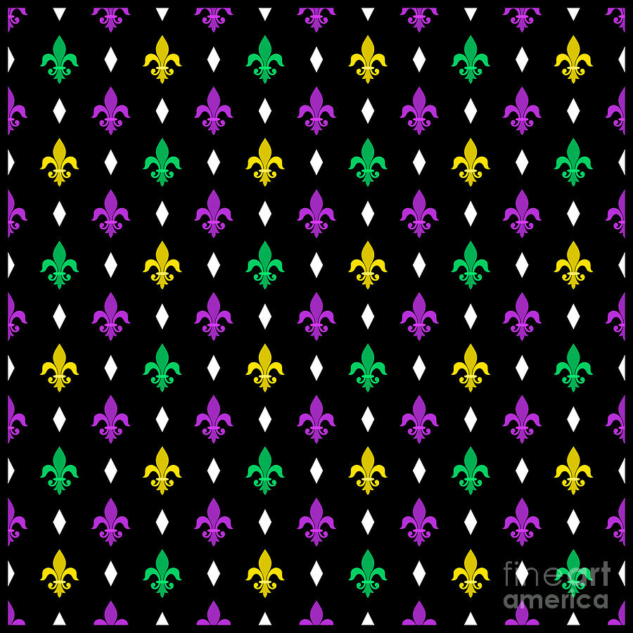 Mardi Gras Pattern Funny Carnival Graphic Digital Art by Mister Tee ...