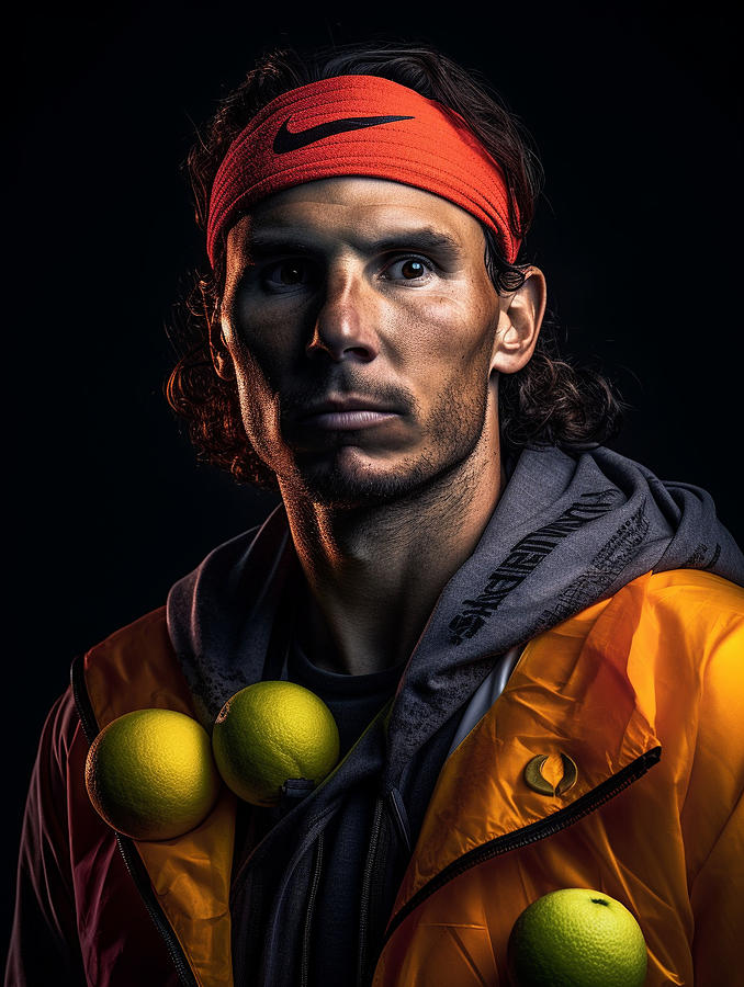 Maximalist  Famous  Sports  Athletes  Rafael  Nadal  By Asar Studios Painting