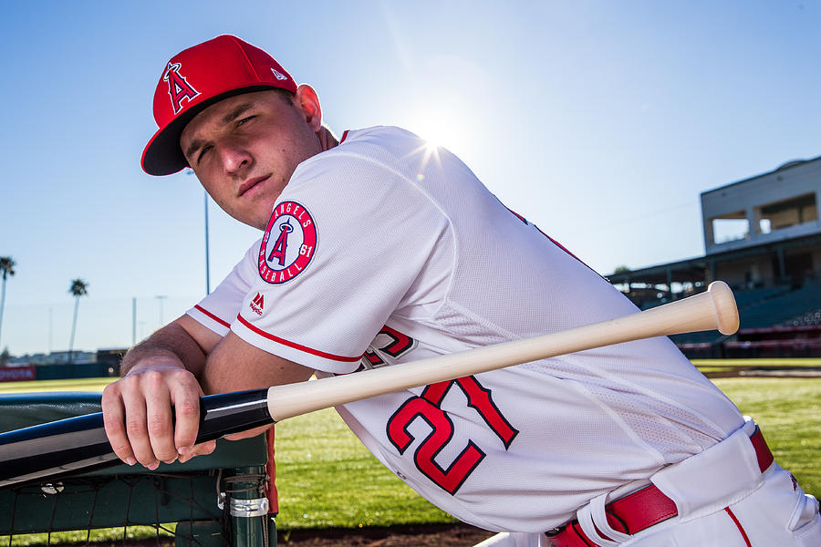 Mike Trout #9 Photograph by Rob Tringali