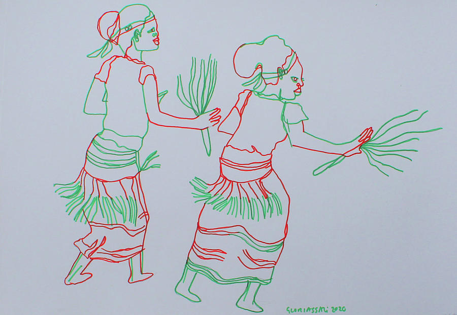 Orunyege traditional dance from the people of Bunyoro of Western Uganda #9 Painting by Gloria Ssali