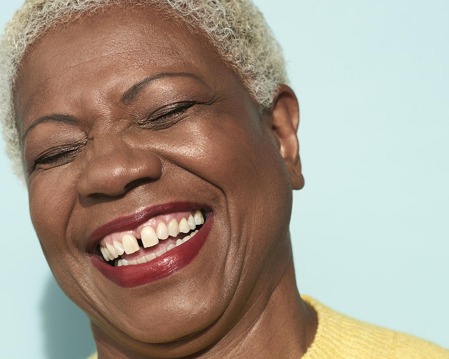 Portrait of mature woman laughing #9 Photograph by Flashpop