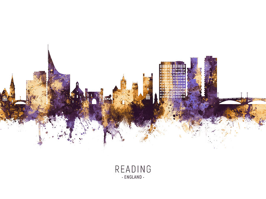 Reading England Skyline #9 Digital Art by Michael Tompsett