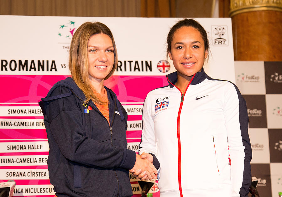 Romania v Great Britain - Fed Cup: World Group II Play Off: Previews #9 Photograph by Getty Images