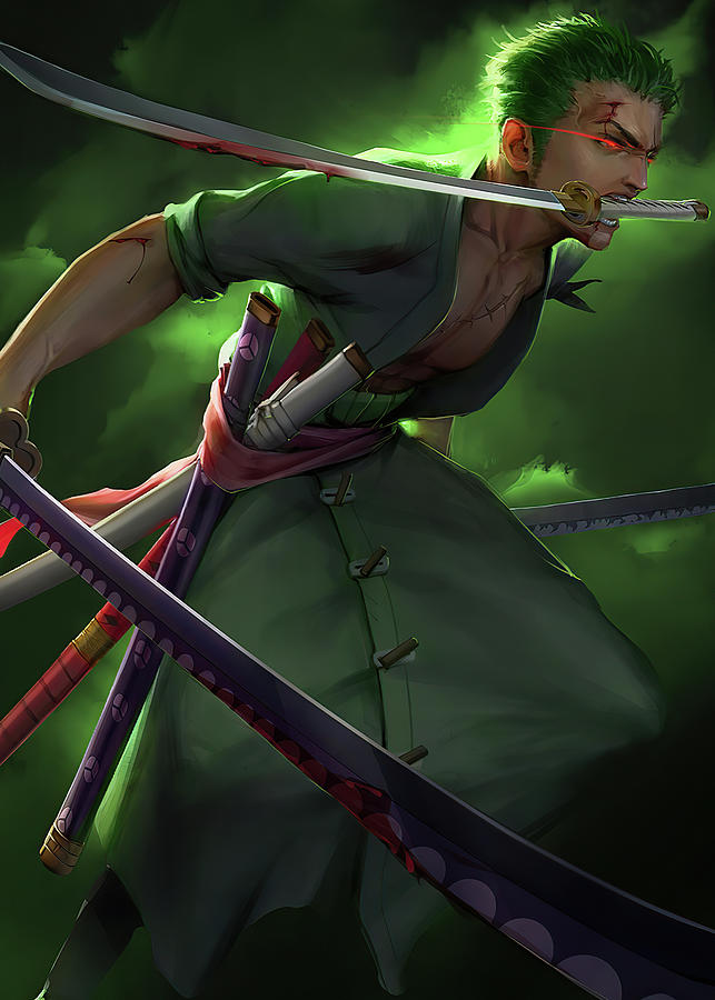 Roronoa Zoro One Piece #12 Digital Art by Enid Monahan - Pixels