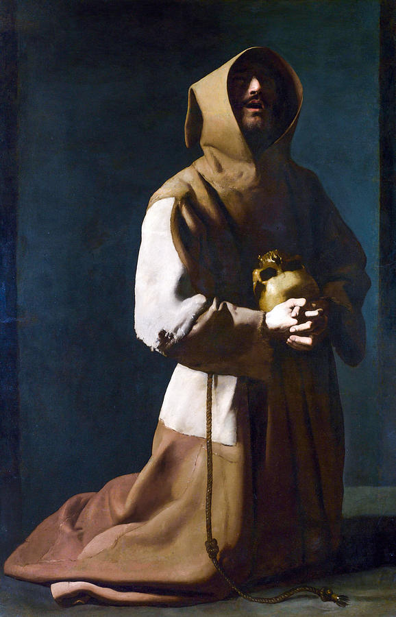 Francisco De Zurbaran Painting - Saint Francis in Meditation #9 by Alexander Ivanov