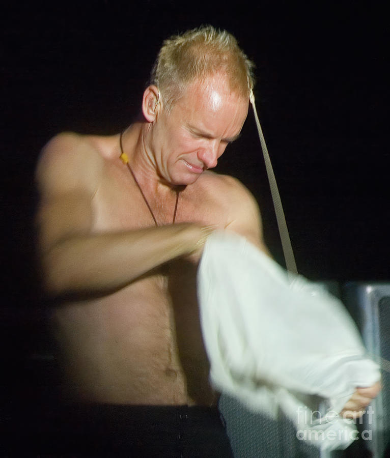 The Police Photograph - Sting Performing with The Police at Bonnaroo Music Festival #9 by David Oppenheimer