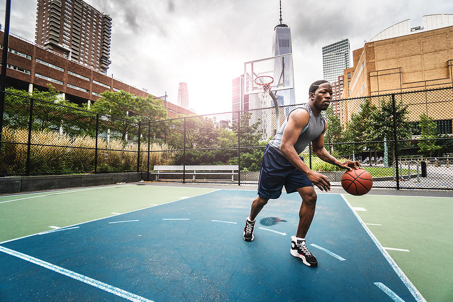 Street Basketball Player On The Court In New York City #9 Photograph by Franckreporter