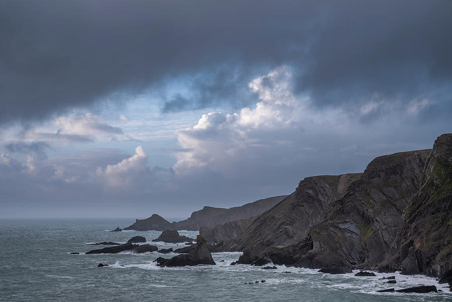 Stunning Fine Art Landscape Image Of View From Hartland Quay In Photograph