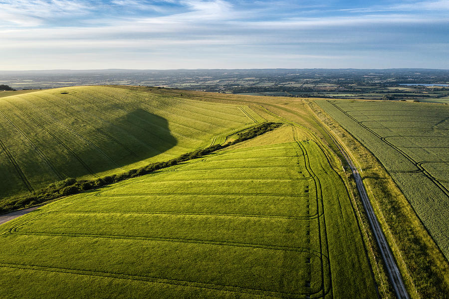 Stunning High Flying Drone Landscape Image Of Rolling Hills In E Photograph