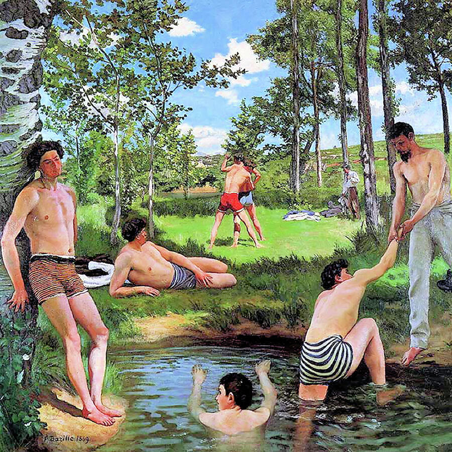 Summer Scene  #9 Painting by Frederic Bazille