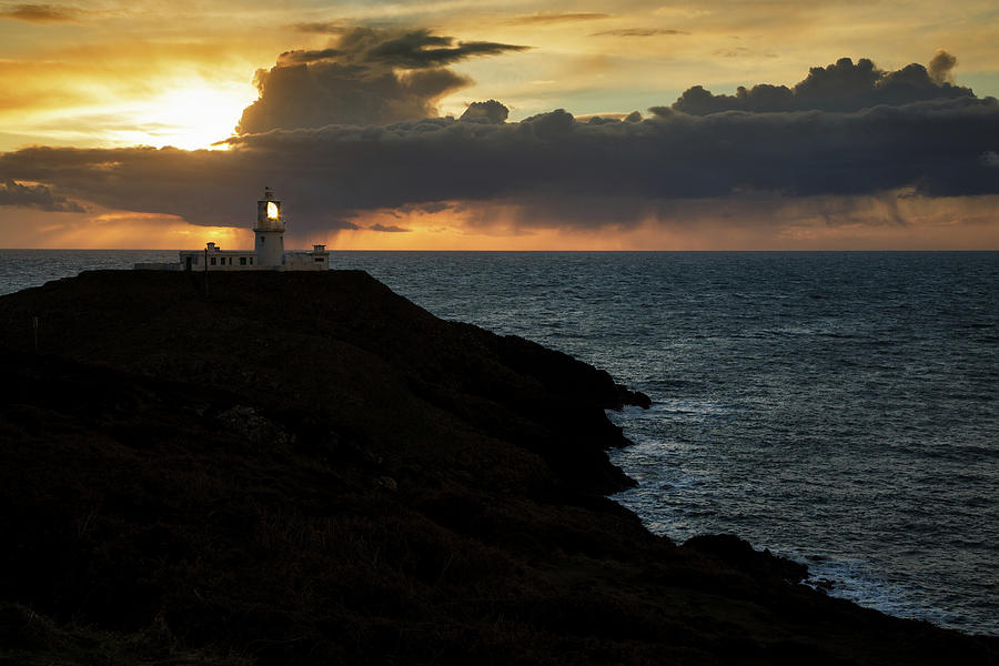Sunset at Strumble Head Lighthouse #9 Photograph by Ian Middleton