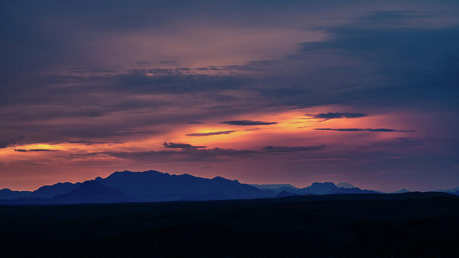 Sunset from Ross Maxwell Scenic Drive Photograph by Alan Roberts - Fine ...