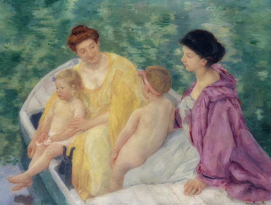 The Bath Painting - The Bath #9 by Mary Cassatt