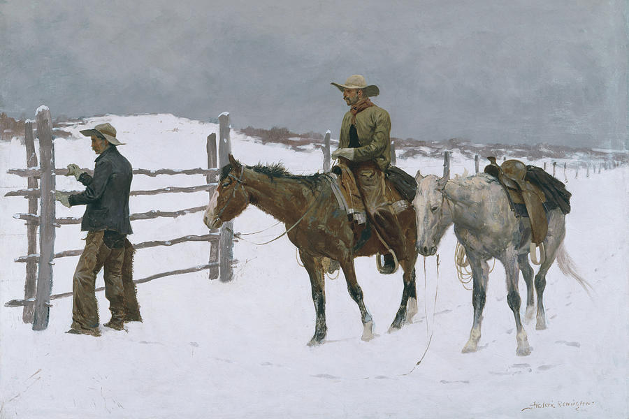 The Fall of the Cowboy #10 Painting by Frederic Remington The Fall of the Cowboy #10 Painting by Frederic Remington