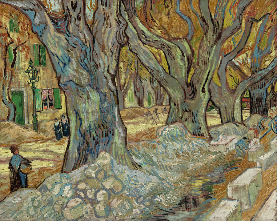 The Large Plane Trees By Vincent Van Gogh Painting