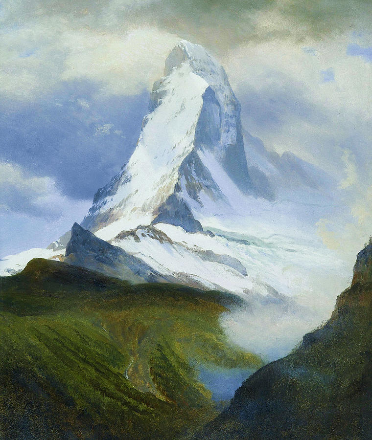 Albert Bierstadt  Painting - The Matterhorn #9 by Alexander Ivanov