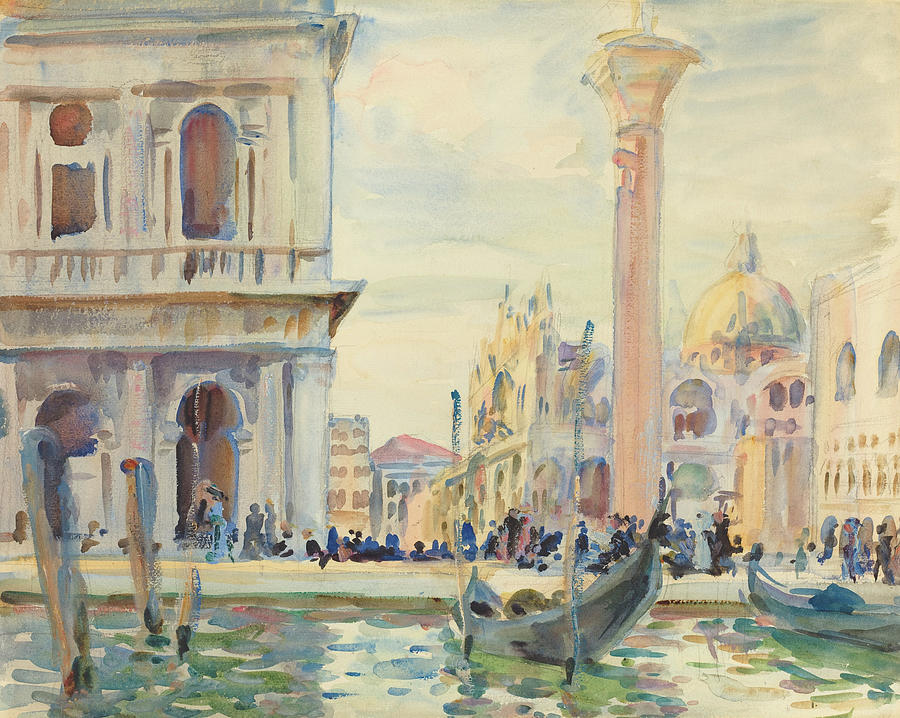 John Singer Sargent Painting - The Piazzetta by John Singer Sargent by Mango Art
