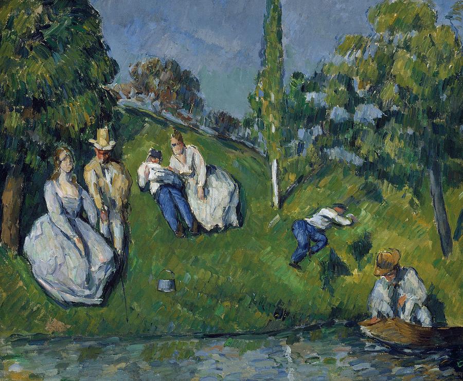 The Pond, from circa 1877 Painting by Paul Cezanne