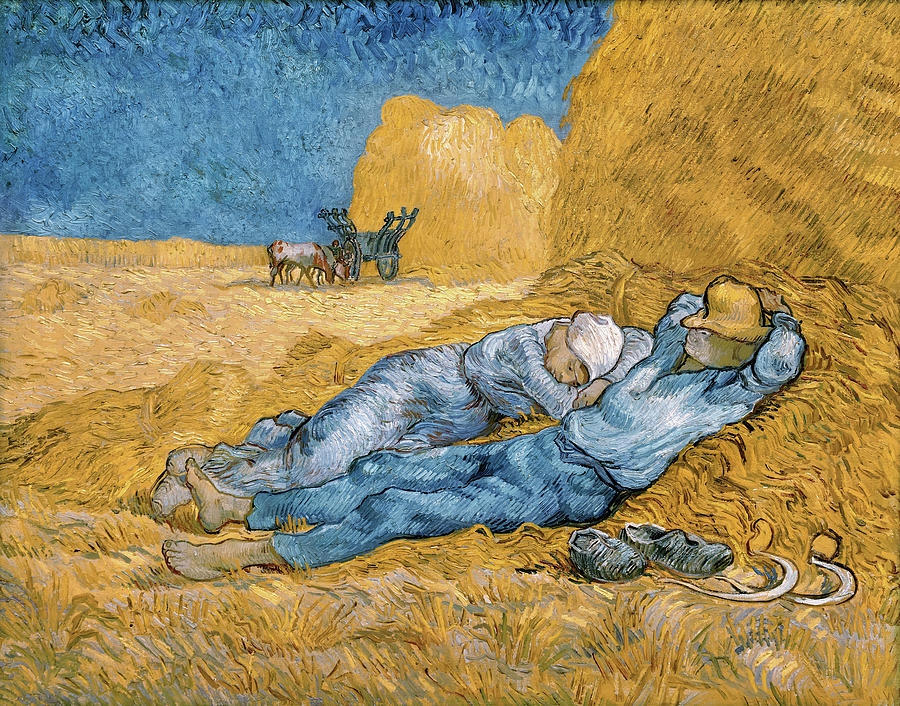 Vincent Van Gogh Painting - The Siesta by Vincent van Gogh by Mango Art